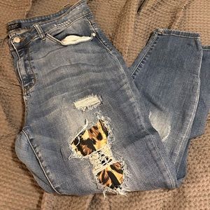 Judy Blue Leopard Patch Jeans